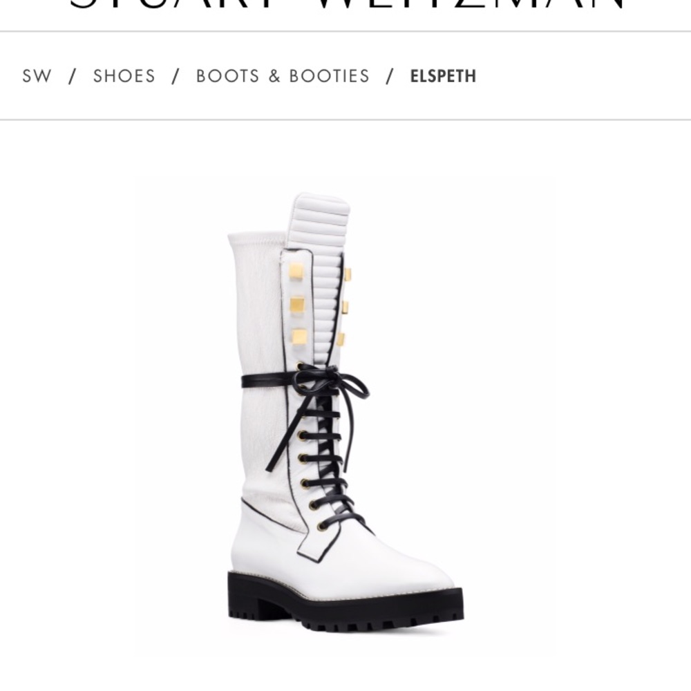 Stuart Weitzman- Elspeth Boot /White/NWB/5.5